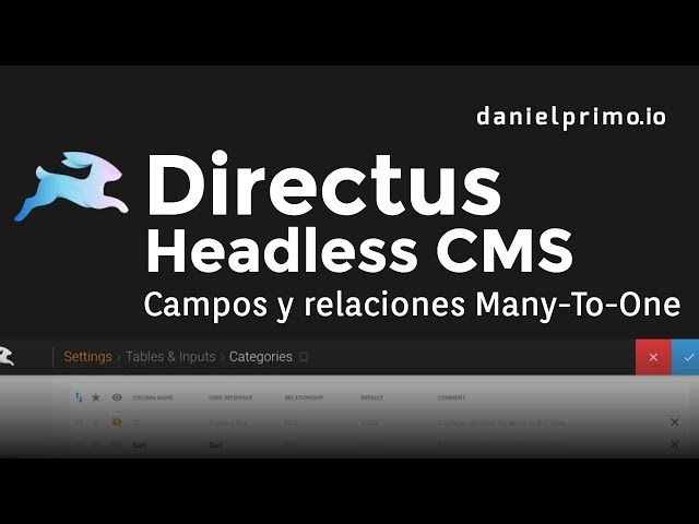 Directus Headless CMS: Campos y relaciones Many-To-One