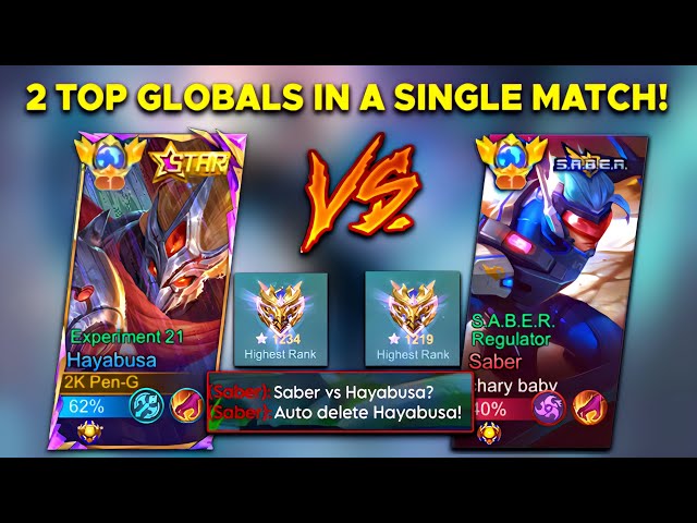 TOP HAYABUSA SOLO RANK MATCH AGAINST GLOBAL SABER TRASHTALKER!😱 (intense battle)