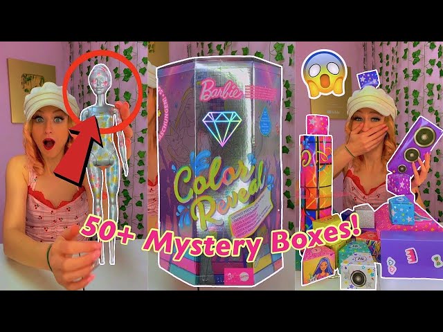 [ASMR] UNBOXING THE WORLD'S BIGGEST *DIAMOND* WATER REVEAL BARBIE!😱💎 *50 MYSTERY BOXES!!*🤭