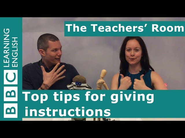 The Teachers' Room: Top tips for giving instructions