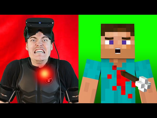 How Much Pain Can I Feel In Minecraft VR? (Haptic Suit)