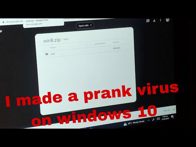 I made a prank virus on windows 10