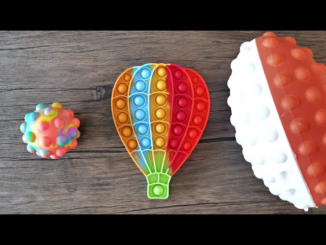 Hot Air Balloon Pop It Unboxing 2022 - Rainbow Push Bubble Fidget Toy