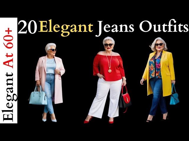 How To Look Elegant in Jeans in your 60's - Elegant & Classy Outfits for Mature Women