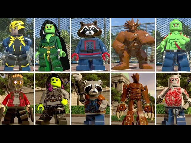 Evolution of Guardians of the Galaxy in LEGO Marvel Super Heroes (Side by Side)