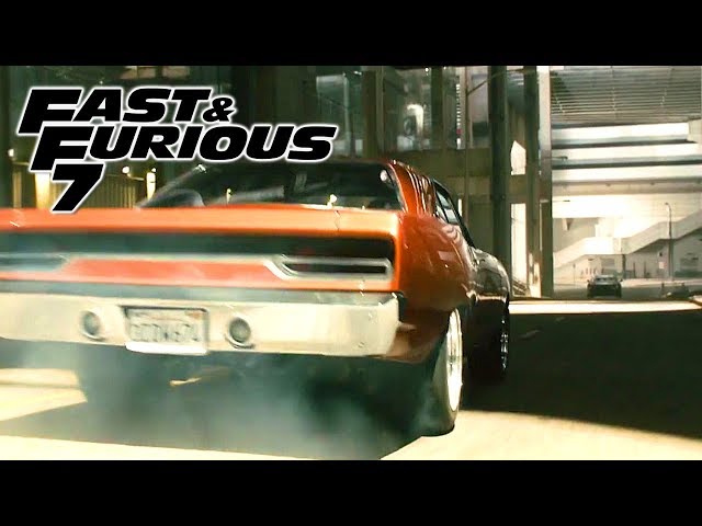 Dom chases Shaw - FAST and FURIOUS 7 (Plymouth vs Maserati) 1080p