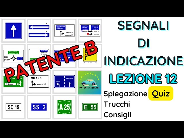 SPIEGAZIONE #QUIZPATENTE B - #SEGNALI DI INDICAZIONE - ITINERARIO EXTRAURBANO - FINE CENTRO ABITATO