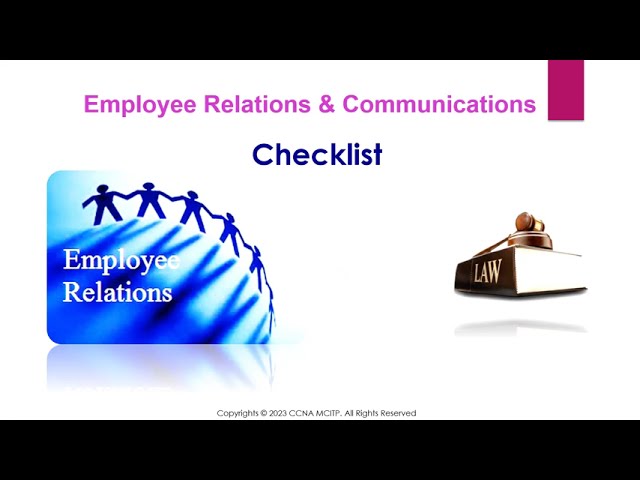 What is Employee Relations & Communications Checklist
