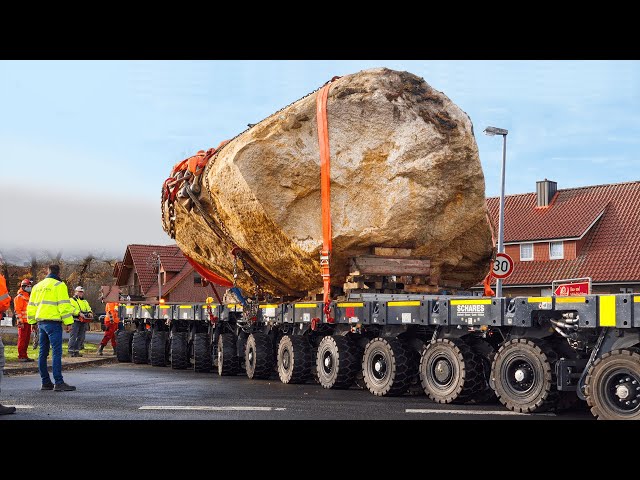 Salvage of a 102 tons Glacial Erratic Rock | Heavy Haulage