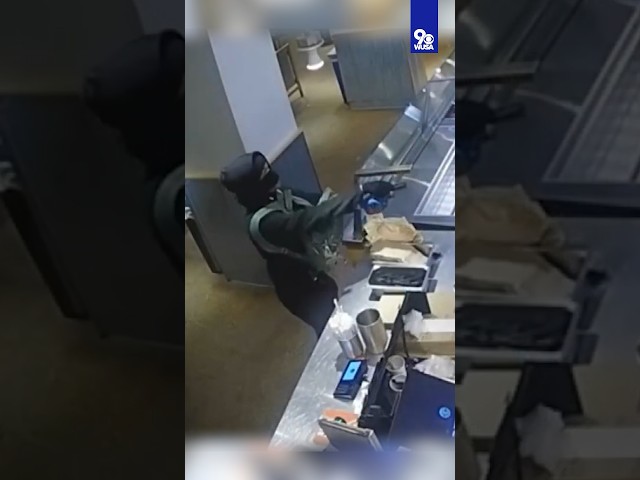 VIDEO: Man robs Chipotle with gun in Maryland
