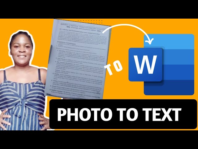 HOW TO CONVERT PHOTO TO EDITABLE TEXT IN MS WORD