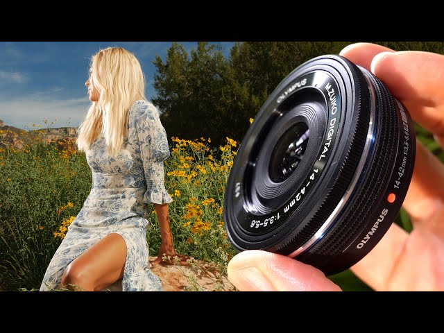 Olympus 14-42mm EZ power zoom pancake lens for micro four thirds
