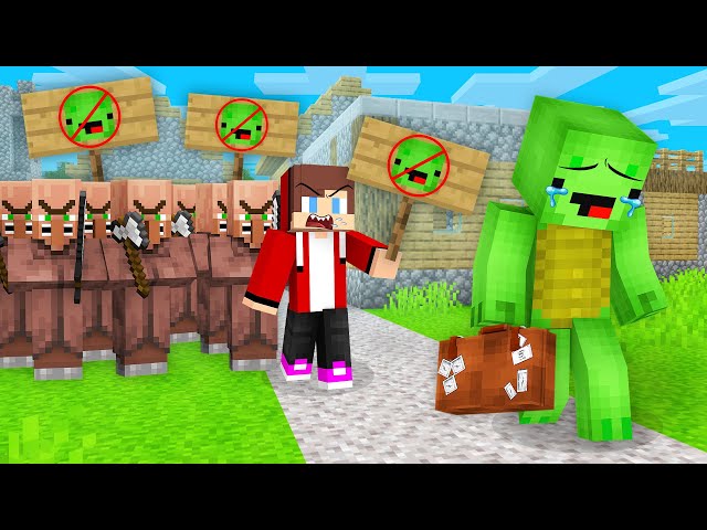 Why Did JJ With Villagers KICKED Mikey From Village in Minecraft? - Maizen