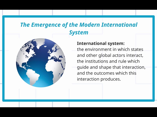 POS 273 Lecture 2: The Emergence of the Modern International System