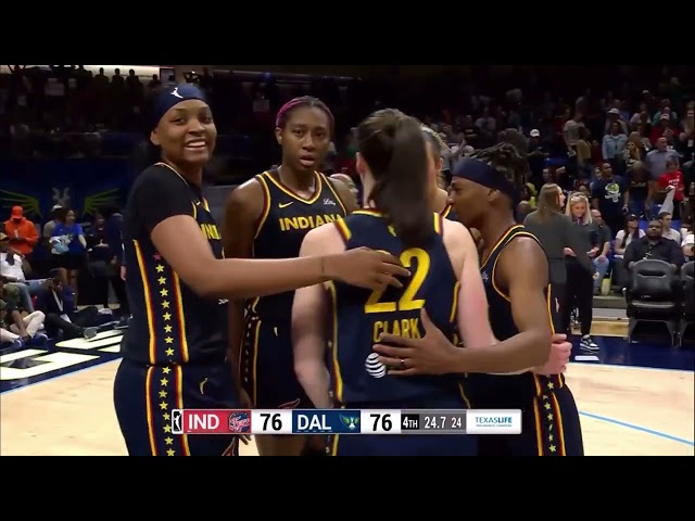 Last two minutes of Indiana Fever vs Dallas Wings