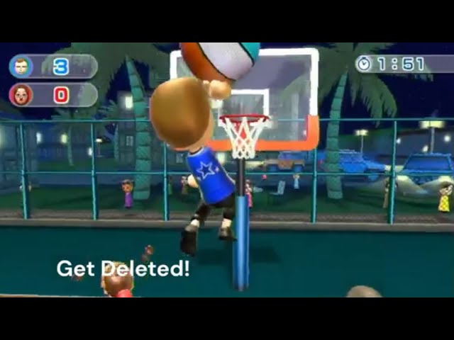 Me Bullying The Wii Sports Basketball CPU!