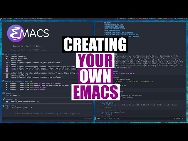 Leaving Doom Emacs For GNU Emacs?  - DT Live!