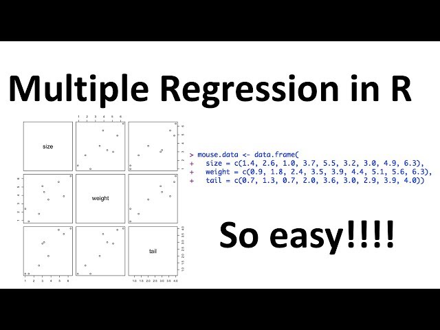 Multiple Regression in R, Step-by-Step!!!