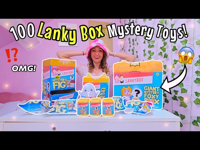 UNBOXING 100 *LANKY BOX* MYSTERY TOYS!!😱🎁✨⁉️(FIDGETS, BLIND BAGS, WORLD'S BIGGEST FOX HEAD?!?🫢⁉️)