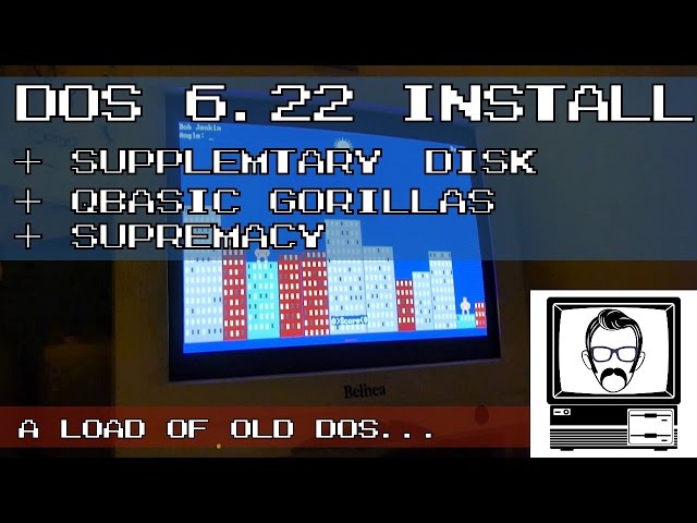 DOS 6.22 Installation, Supplemental Pack, QBasic Gorillas & Supremacy | Nostalgia Nerd