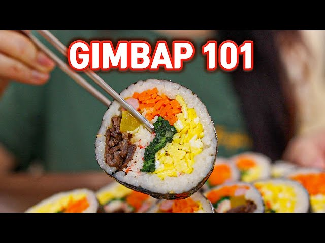 EASY Authentic GIMBAP Korean Rolls At Home!