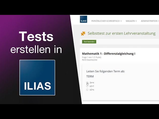 Tests in ILIAS erstellen