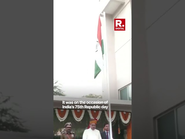 Rajasthan CM Bhajanlal Sharma unfurls 'tiranga' On 75th Republic Day