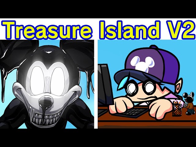 Friday Night Funkin' VS Five Nights at Treasure Island V2 (FNF Mod) (FNATI Mickey Mouse Horror/FNAF)