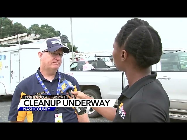 Cleanup efforts continue in Nash and Edgecombe counties after tornado