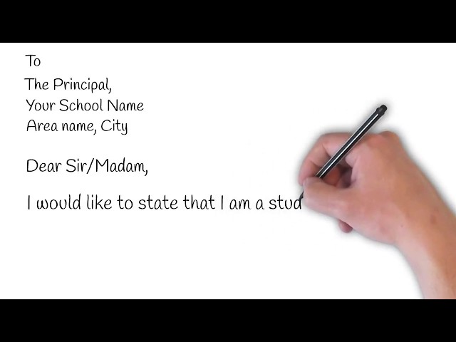 Letter to principal for leave for sister marriage | Smart Learning Tube