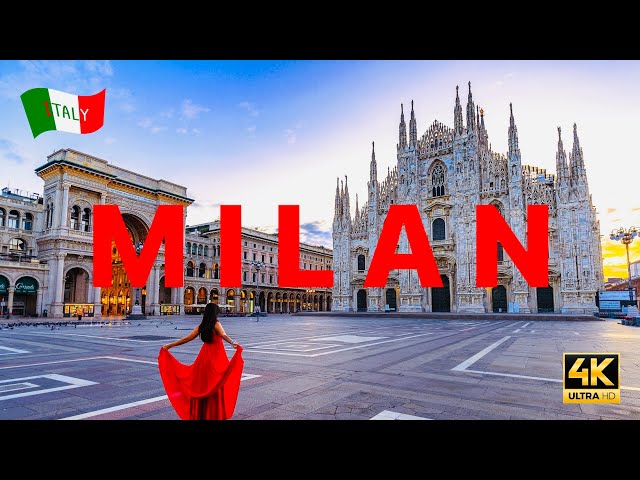 MILAN Italy 4K Walking City Tour 2024 || Captions & Immersive Sound 4k HDR 60fps || Milano Duomo