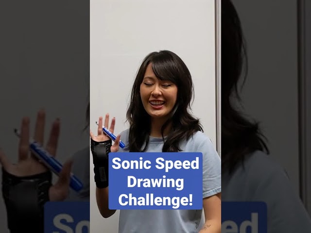 Sonic Speed Drawing Challenge! w/ Odd1sOut & Jaiden Animations #Shorts #MillionDollarChallenge