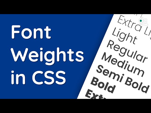 If You're a Web Dev, You Should Know This... Font Weights Explained in CSS
