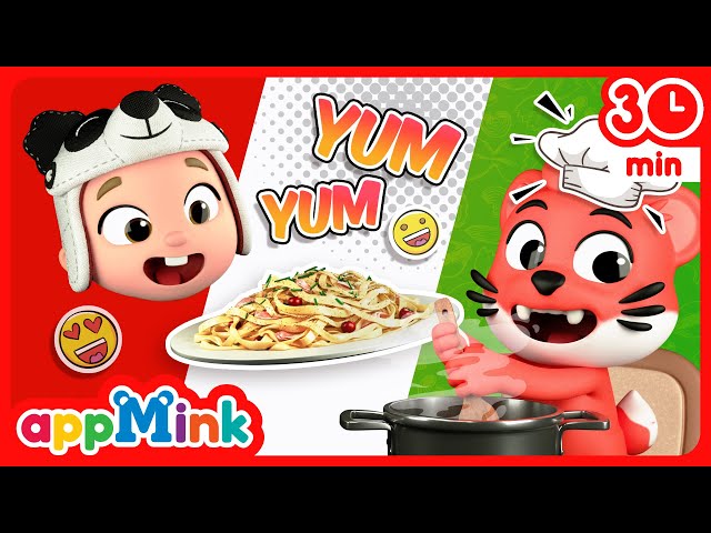 🍝🍕 Pasta Pasta! 🍽️ Mangia Mangia!🍅 🎵🌽 #appmink #nurseryrhymes #kidssong #cartoon #kids