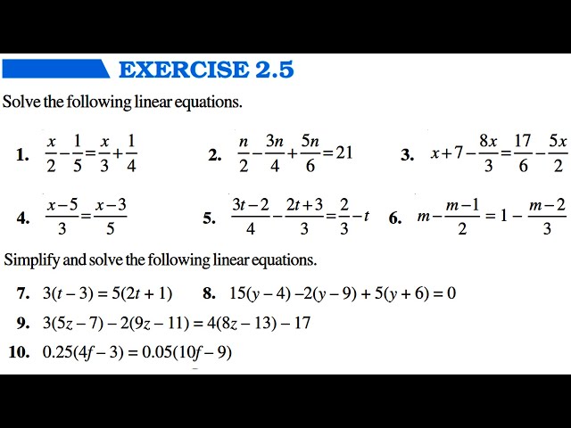 Ch 2 Linear Equation In One Variable || Exercise 2.5 || Class 8 Maths || RBSE CBSE NCERT