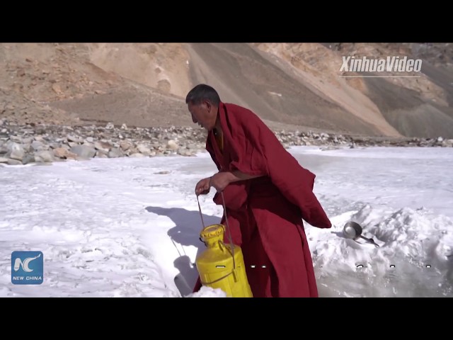 Daily life of monk at world's highest monastery