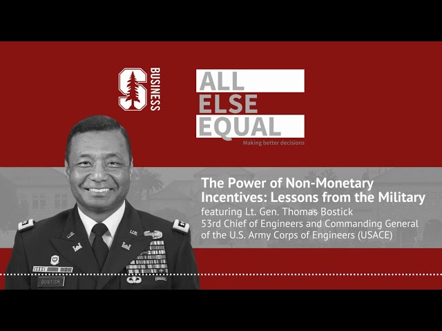 Ep38 “The Power of Non-Monetary Incentives: Lessons from the Military” with Lt. Gen. Thomas Bostick