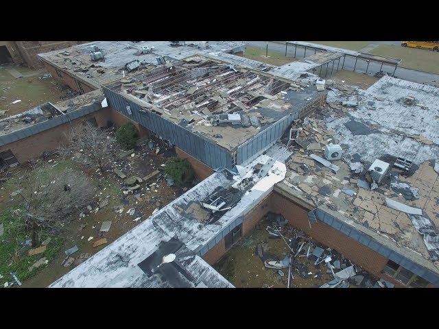 Tornado destroys South Carolina school: AERIALS drone video