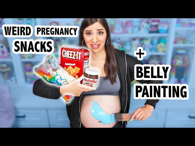 Painting My Belly AND Trying Weird Pregnancy Snacks???