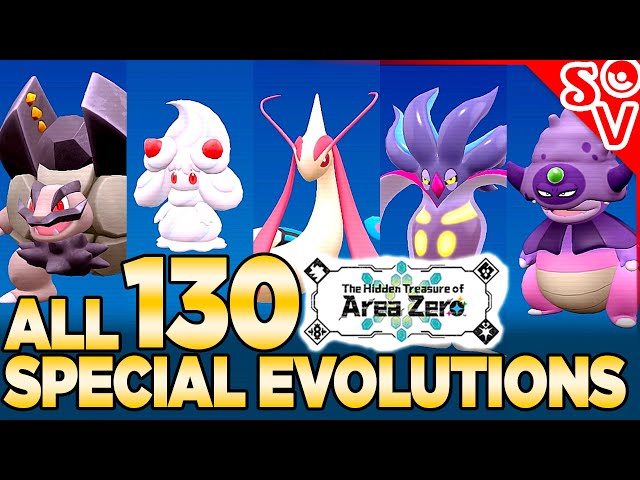 All 130 Special Evolutions in Pokemon Hidden Treasure of Area Zero + Scarlet & Violet