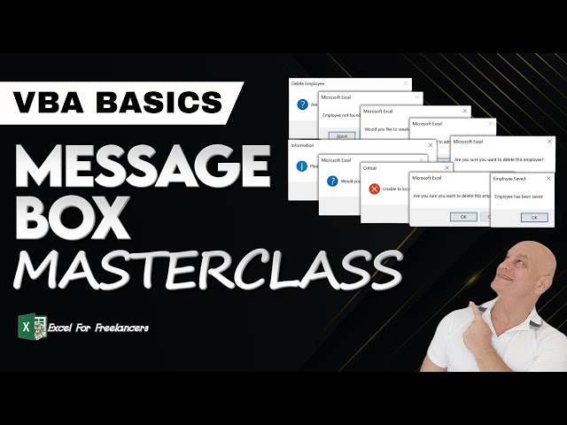 Basic VBA Lesson: Mastering The Message Box