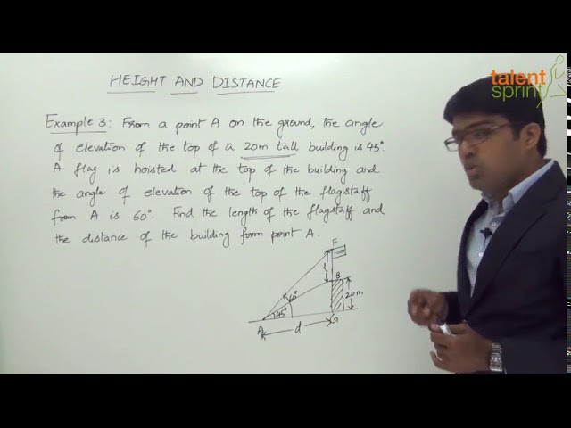 Height and Distance | Example - 3 | Quantitative Aptitude | TalentSprint Aptitude Prep
