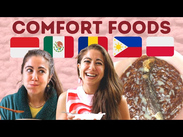 Trying 5 Comfort Foods From 5 Countries | Indonesia, Romania, Mexico, Philippines, Poland
