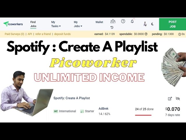 How to do Spofify account on picoworker || Picoworker easy task || picoworker 2021