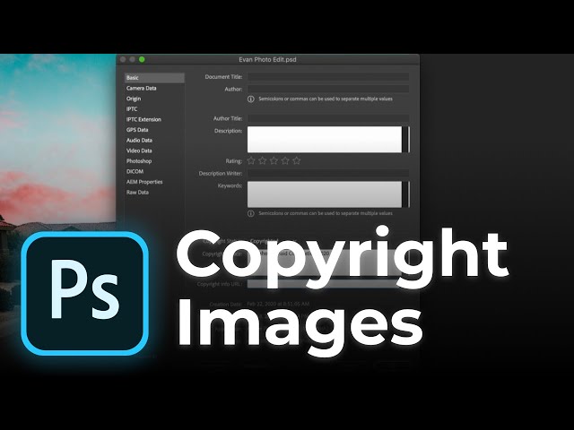 How To Copyright Images in Photoshop CC 2020