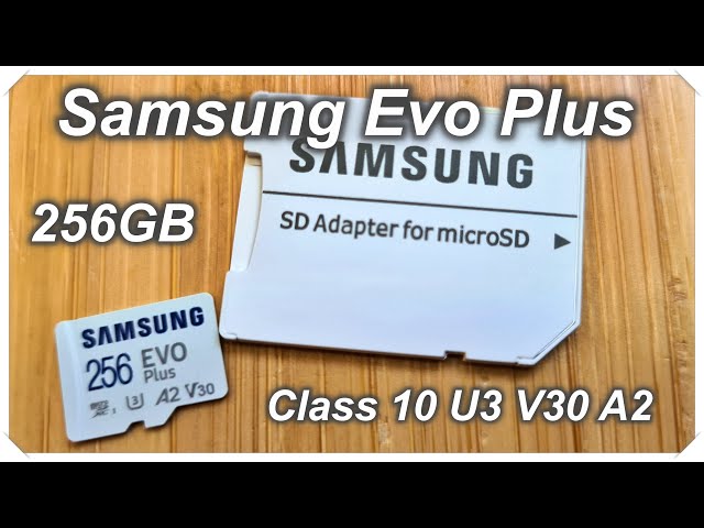 Samsung Evo Plus micro SDXC 256GB Class 10 U3 V30 A2 + ADAPTER