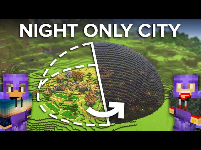 We Built a NIGHT ONLY City in Minecraft