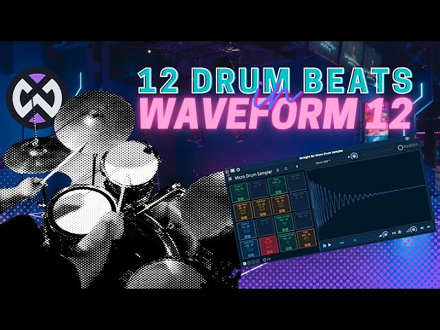12 Drum Beats in Waveform 12