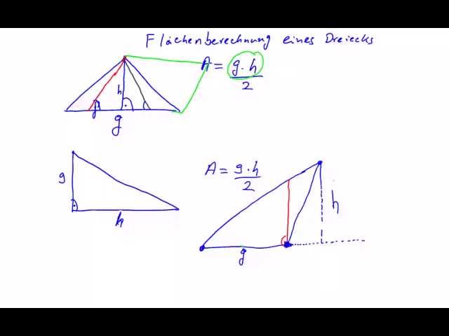 Mathe - Fläche eines Dreiecks berechnen