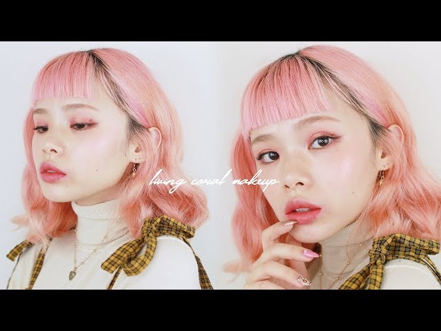 dreamy coral makeup tutorial ❤️ color of the year